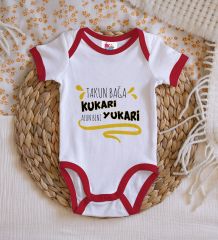 BK Kids Takun Bağa Kukari Tasarımlı Kırmızı Bebek Body Zıbın-1
