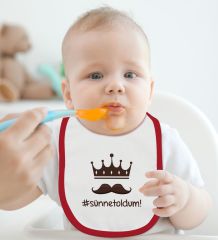 BK Kids Sünnet Oldum Tasarımlı Kırmızı Bebek Mama Önlüğü-1