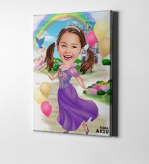 Kişiye Özel Doğum Günü Karikatür Kanvas Tablo (50 x 70 cm.) 16