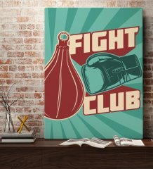BK Gift Fight Club Tasarımlı Kanvas Tablo 70x100cm-1