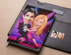 Bk Gift Kişiye Özel Sevgililer Karikatürlü Beyaz Defter-13 , Arkadaşa Hediye , Sevgiliye Hediye