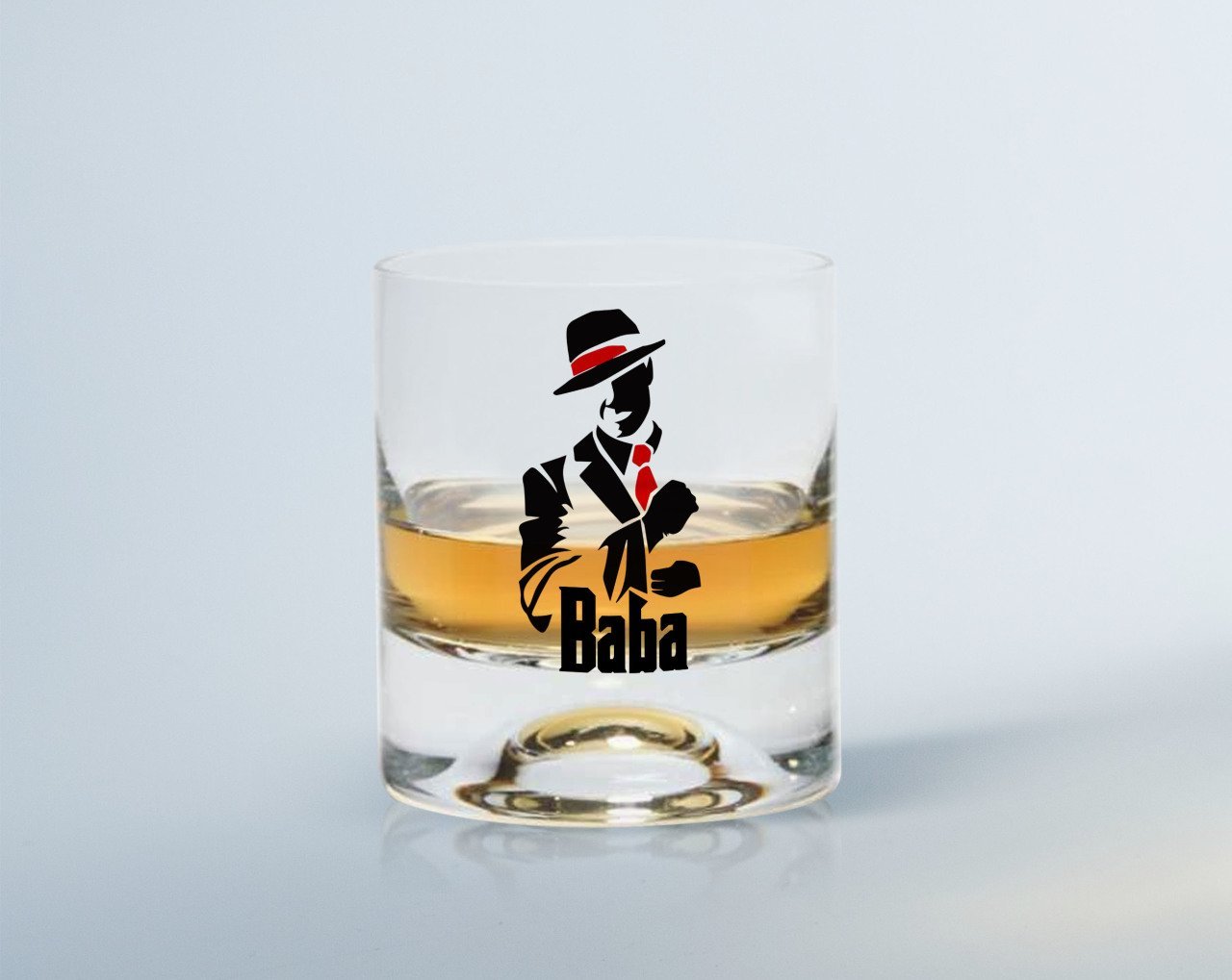 BK Home Renkli Baskılı Godfather Baba Tasarımlı Viski Bardağı-18