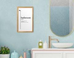 BK Home Banyo Dekoratif Retro Ahşap Tablo-19