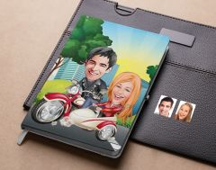 Bk Gift Kişiye Özel Sevgililer Karikatürlü Beyaz Defter-12 , Arkadaşa Hediye , Sevgiliye Hediye