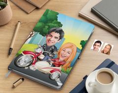 Bk Gift Kişiye Özel Sevgililer Karikatürlü Beyaz Defter-12 , Arkadaşa Hediye , Sevgiliye Hediye