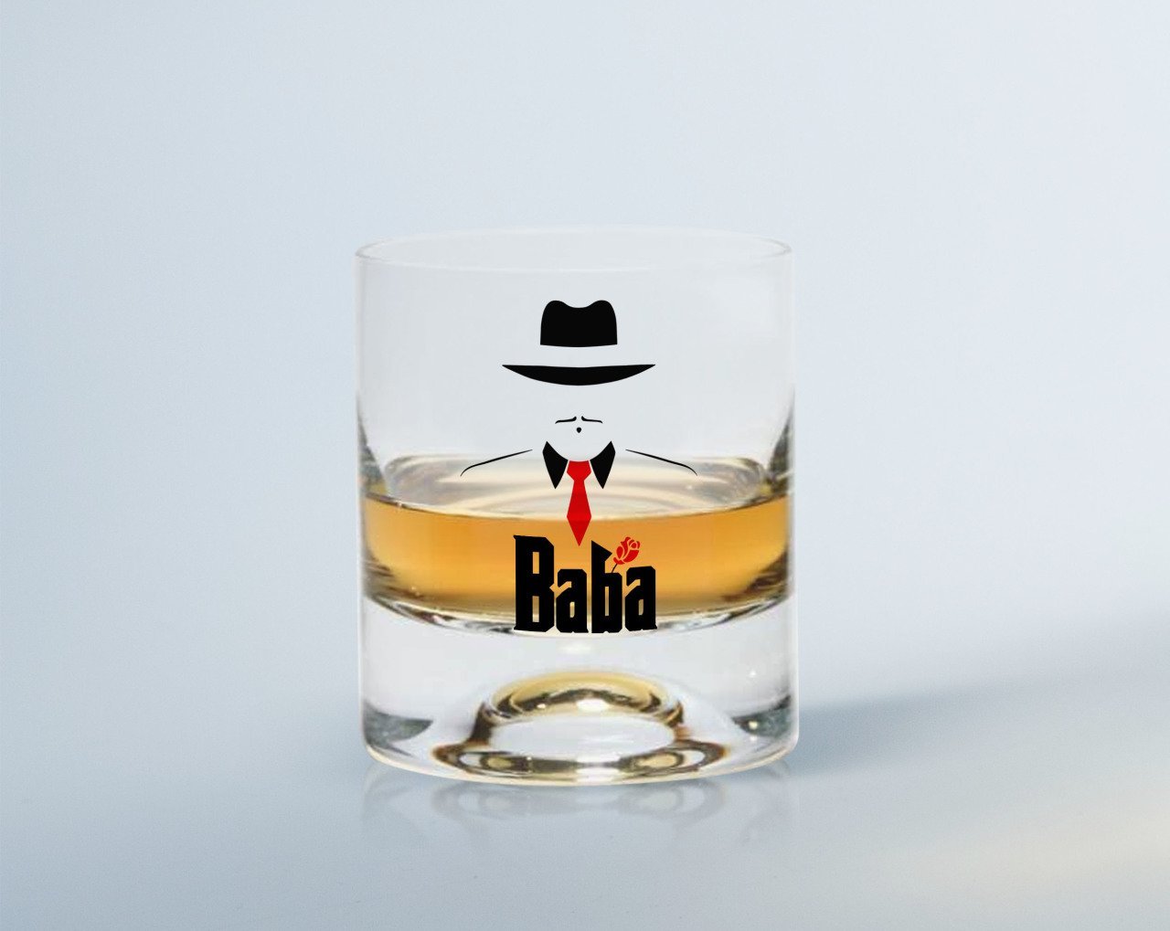 BK Home Renkli Baskılı Godfather Baba Tasarımlı Viski Bardağı-17