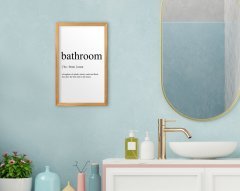 BK Home Banyo Dekoratif Retro Ahşap Tablo-18