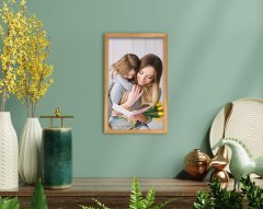 BK Home Anne Kız Fotoğraflı El Yapımı Ahşap Çerçeveli Tablo-1