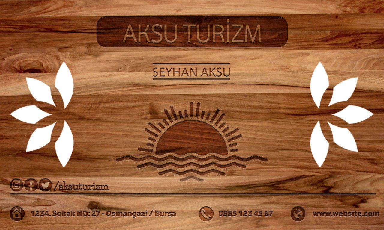 Kişiye Özel Turizm Tasarımlı Bitmeyen Kartvizit - Model 1