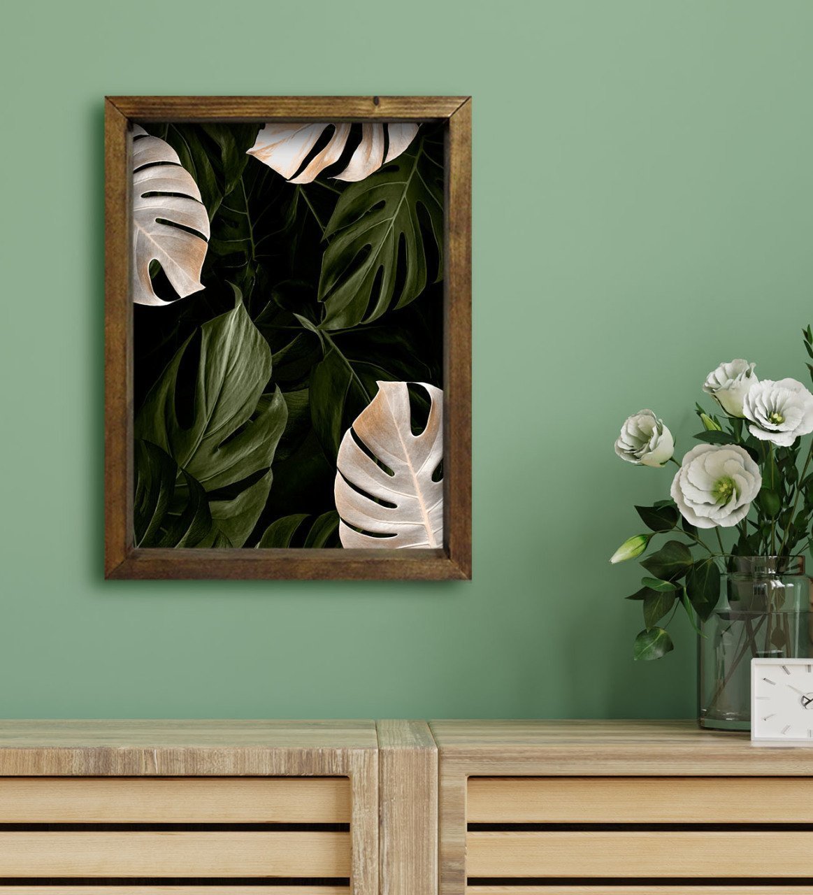 BK Gift Otel Odası Konseptli Doğal Masif Ahşap Çerçeveli Tablo 30x40cm-120