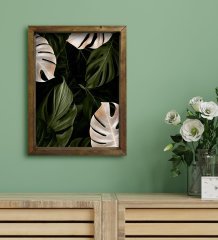 BK Gift Otel Odası Konseptli Doğal Masif Ahşap Çerçeveli Tablo 30x40cm-120
