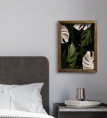 BK Gift Otel Odası Konseptli Doğal Masif Ahşap Çerçeveli Tablo 30x40cm-120