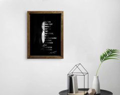 BK Home Atatürk Tasarımlı Doğal Masif Ahşap Çerçeveli Tablo 45x65cm-31