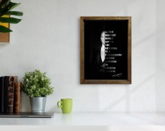 BK Home Atatürk Tasarımlı Doğal Masif Ahşap Çerçeveli Tablo 45x65cm-31
