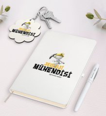 Kişiye Özel Jeoloji Mühendisi Beyaz Defter Kalem Ve Anahtarlık Hediye Seti-1