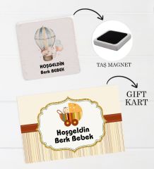 BK Kids Kişiye Özel Kırmızı Yeni Doğan Hastane Çıkışı, Anneye Hediye, İsimli Papatya Kolye, 9 Parça Bebek Hediye Seti-4