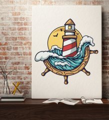 BK Gift Dümen Tasarımlı Kanvas Tablo 70x100cm-1