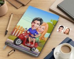 Bk Gift Kişiye Özel Sevgililer Karikatürlü Beyaz Defter-10 , Arkadaşa Hediye , Sevgiliye Hediye