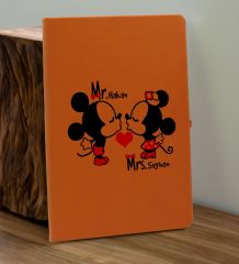BK Gift Sevgiliye Özel İsimli Turuncu Defter ve Somon Cam Matara Hediye Seti-5, Sevgiliye Hediye, Sevgililer Günü, Yeni İş Hediyesi