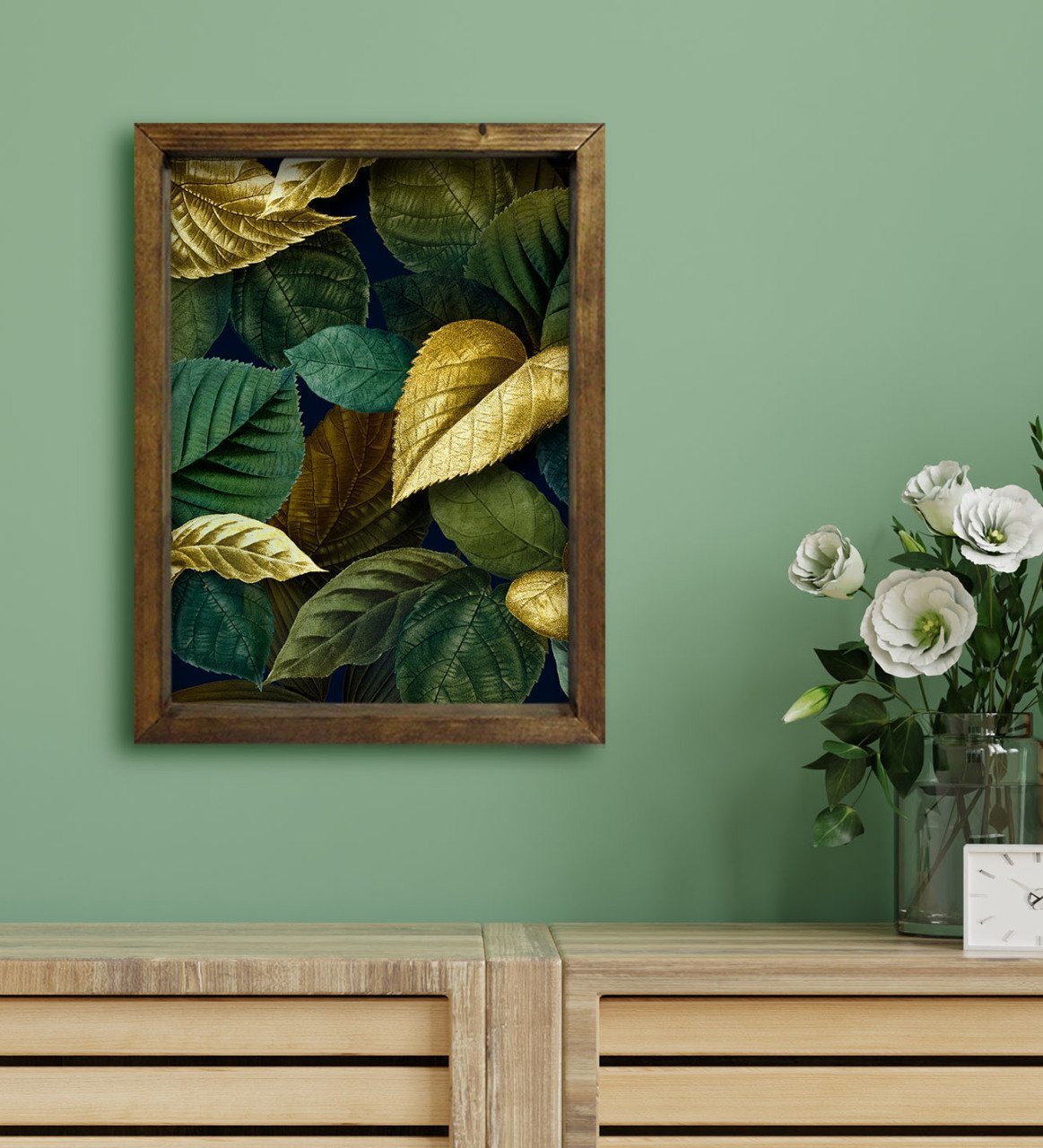 BK Gift Otel Odası Konseptli Doğal Masif Ahşap Çerçeveli Tablo 30x40cm-119