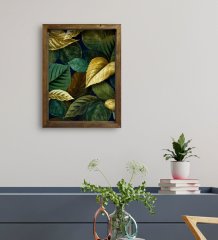 BK Gift Otel Odası Konseptli Doğal Masif Ahşap Çerçeveli Tablo 30x40cm-119