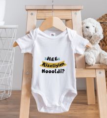 BK Kids Rizeliyim Tasarımlı Beyaz Bebek Body Zıbın-2