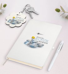 Kişiye Özel Jeofizik Mühendisi Beyaz Defter Kalem Ve Anahtarlık Hediye Seti