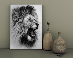 BK Home Lion Tasarımlı Kanvas Tablo 30x50cm-1