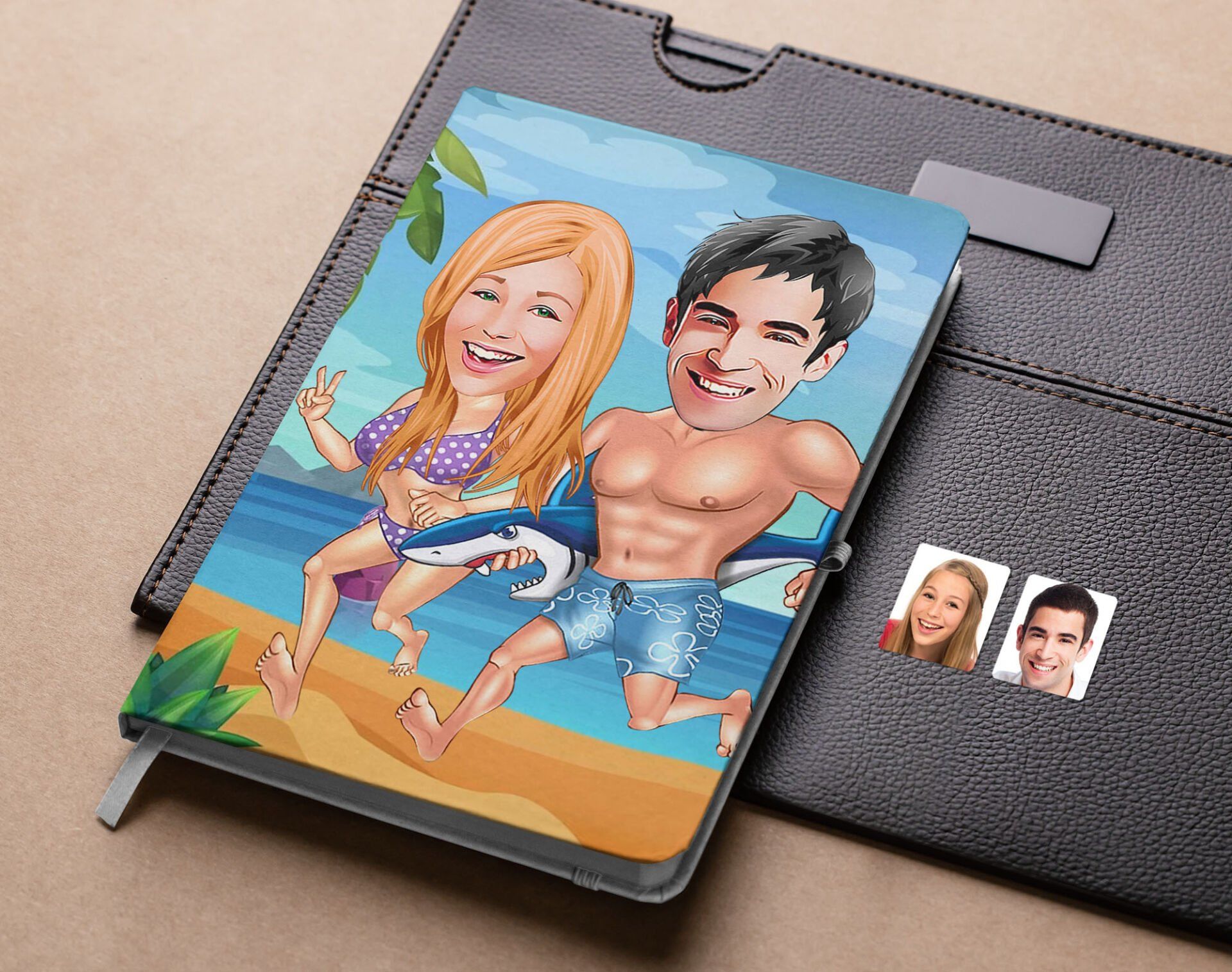 Bk Gift Kişiye Özel Sevgililer Karikatürlü Beyaz Defter-8 , Arkadaşa Hediye , Sevgiliye Hediye