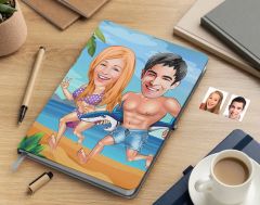Bk Gift Kişiye Özel Sevgililer Karikatürlü Beyaz Defter-8 , Arkadaşa Hediye , Sevgiliye Hediye