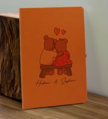 BK Gift Sevgiliye Özel İsimli Turuncu Defter ve Somon Cam Matara Hediye Seti-3, Sevgiliye Hediye, Sevgililer Günü, Yeni İş Hediyesi