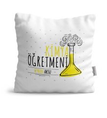Kişiye Özel Kimya Öğretmeni Dekoratif Yastık - 5