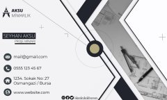 Kişiye Özel Mimarlık Tasarımlı Bitmeyen Kartvizit - Model 1