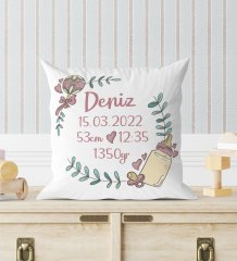 BK Gift Yeni Doğan Bebek Doğum Panosu Yastık - Model 10