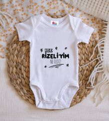 BK Kids Rizeliyim Ne Oldi Tasarımlı Beyaz Bebek Body Zıbın-1