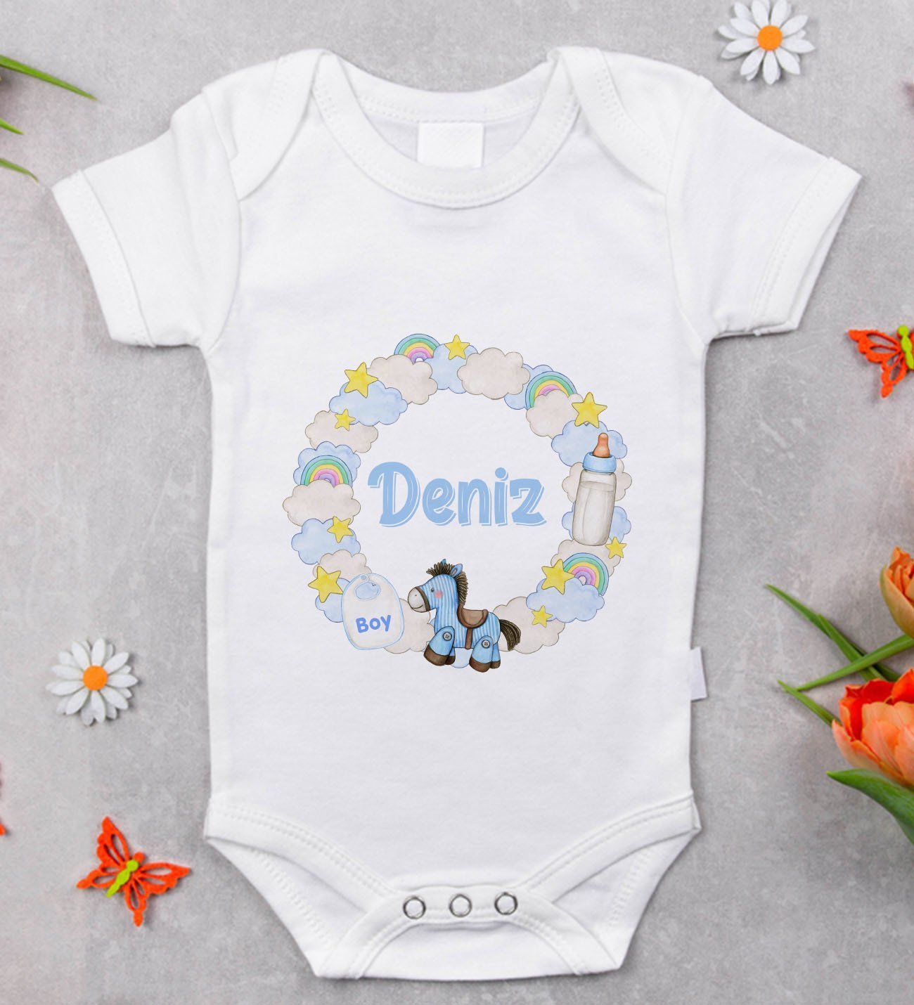 BK Kids İsimli Bebek Body Zıbın - Model 25