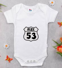 BK Kids Rize Tasarımlı Beyaz Bebek Body Zıbın-1