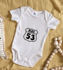 BK Kids Rize Tasarımlı Beyaz Bebek Body Zıbın-1