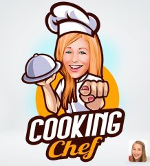 Kişiye Özel Kadın Chef Tasarımlı Dijital Karikatür-15