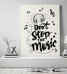 BK Gift Don't Stop The Music Tasarımlı Kanvas Tablo 50x70cm-1