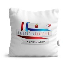 Kişiye Özel Fransızca Öğretmeni Dekoratif Yastık - 2