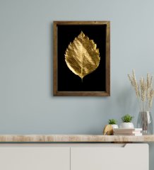 BK Gift Otel Odası Konseptli Doğal Masif Ahşap Çerçeveli Tablo 30x40cm-115
