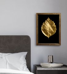BK Gift Otel Odası Konseptli Doğal Masif Ahşap Çerçeveli Tablo 30x40cm-115