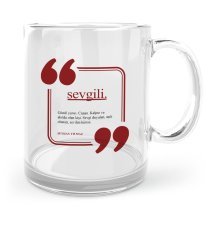 Kişiye Özel Sevgili Cam Kupa Bardak - 3