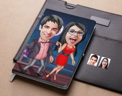 Bk Gift Kişiye Özel Sevgililer Karikatürlü Beyaz Defter-4 , Arkadaşa Hediye , Sevgiliye Hediye