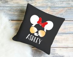 BK Gift Kişiye Özel Disney Tasarımlı Premium Kumaş Siyah Kırlent Yastık, Ev Hediyesi, Ev Dekorasyonu, Dekoratif Hediye-1