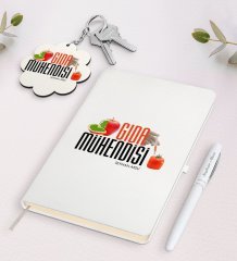 Kişiye Özel Gıda Mühendisi Beyaz Defter Kalem Ve Anahtarlık Hediye Seti-1