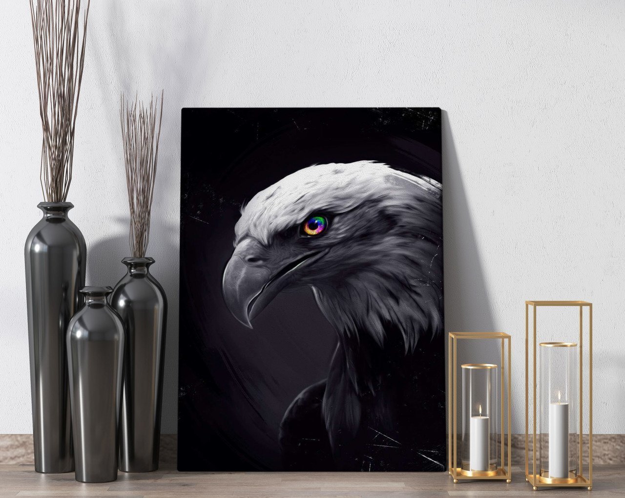 BK Home Eagle Tasarımlı Kanvas Tablo 50x70cm-1