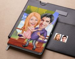 Bk Gift Kişiye Özel Sevgililer Karikatürlü Beyaz Defter-3 , Arkadaşa Hediye , Sevgiliye Hediye