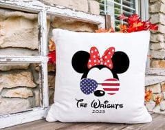 BK Gift Kişiye Özel Disney Tasarımlı Beyaz Kırlent Yastık, Ev Hediyesi, Ev Dekorasyonu, Dekoratif Hediye-8